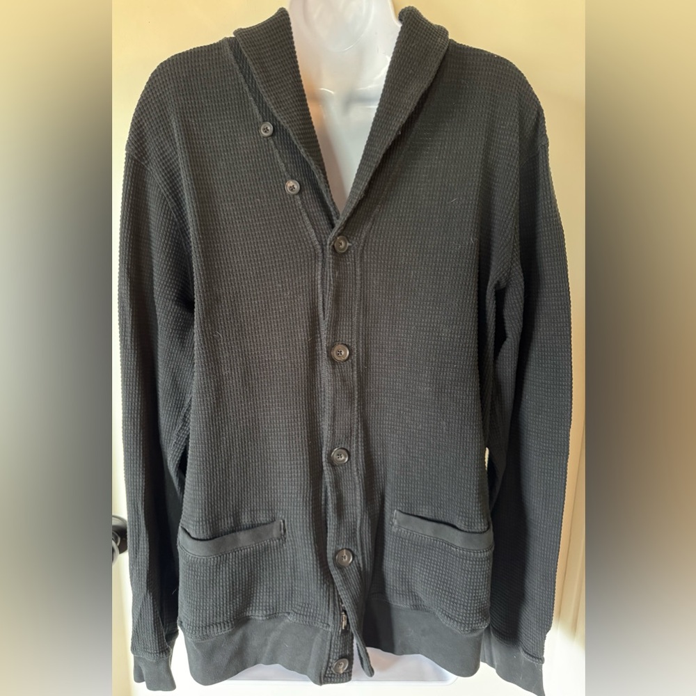 Men's Polo Ralph Lauren Rolled Collar Waffle Cardigan